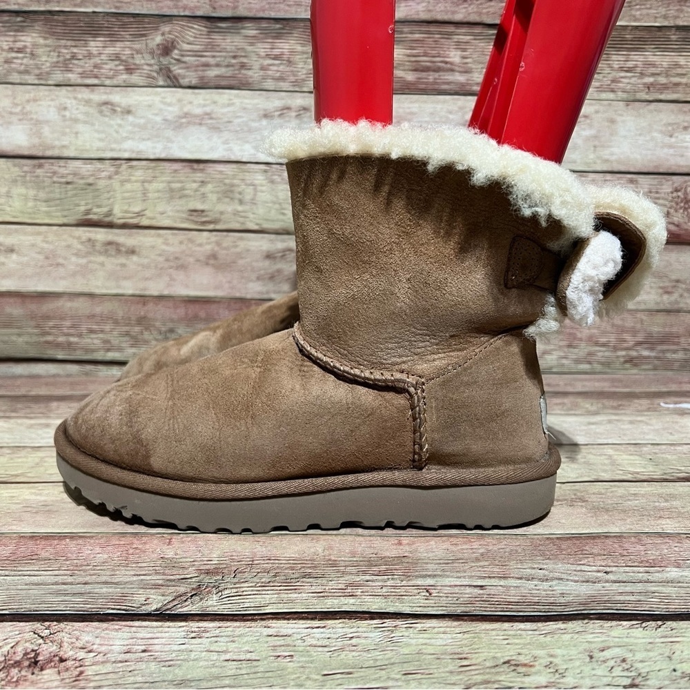 Ugg Brown Bailey Bow Short Boots